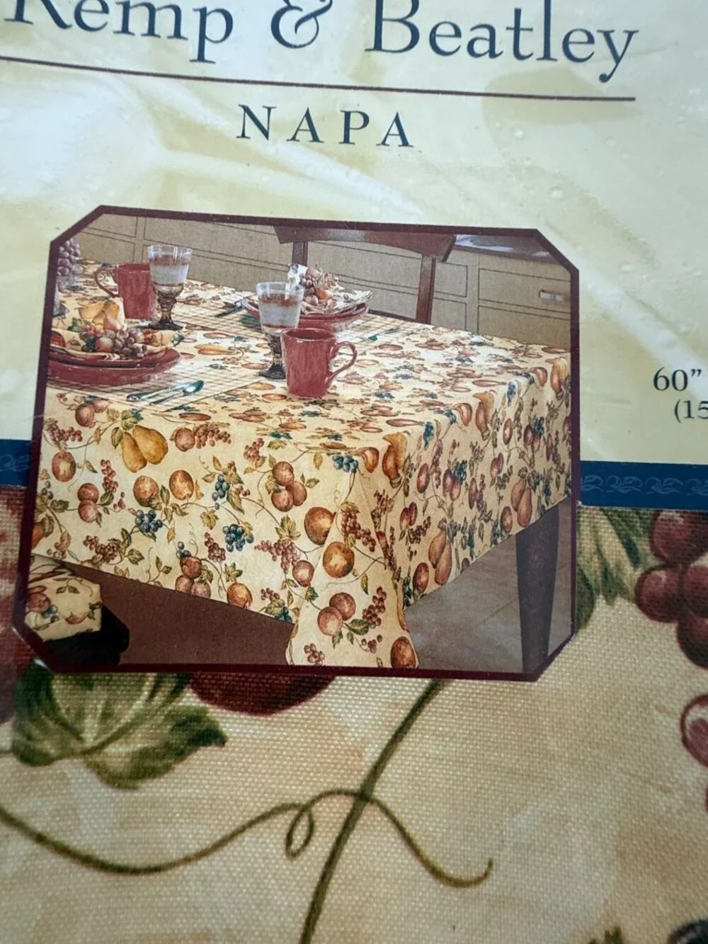 Kemp & Beatley Napa Fabric Tablecloth 60